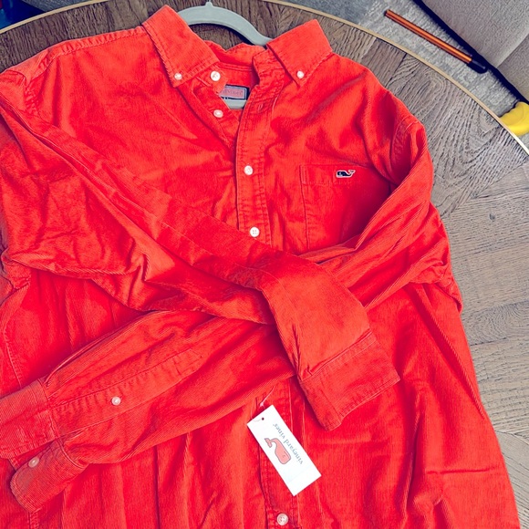 Vineyard Vines Other - Vinyard Vines Corduroylong sleeve orange button up shirt. Formal. Southern.